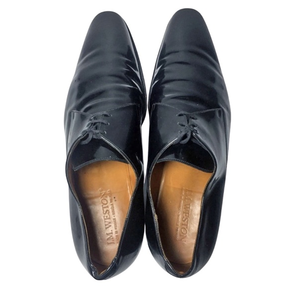 J.M. Weston Black Patent Derby Men's Size 10 D - Picture 5 of 8